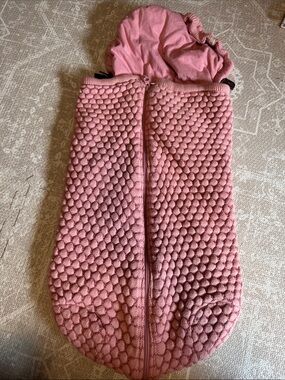 Joolz Footmoofer - Baby Pink Textured Hooded Sleep Sack with Front Zip